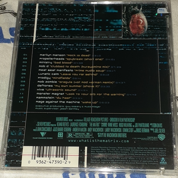 New 1999 The Matrix Movie Soundtrack CD Rock Metal Vintage 90s - Picture 2 of 3